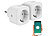 Luminea Home Control 2er-Set WLAN-Steckdosen, Apple-HomeKit-zertifiziert, Sprachsteuerung Luminea Home Control WLAN-Steckdosen, HomeKit-zertifiziert