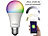 Luminea Home Control 4er-Set WLAN-LED-Lampen, E27, RGB-CCT, 14W(ersetzt 150W), 1.520lm, App Luminea Home Control WLAN-LED-Lampen E27 RGBW