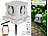 Royal Gardineer 4-fach-WLAN-Garten-Steckdose, App, Sprachbefehl, 16 A, 3.680 W, IP44 Royal Gardineer WLAN-Gartensteckdosen in Stein-Optik
