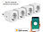 Luminea Home Control 4er-Set WLAN-Steckdosen, Apple-HomeKit-zertifiziert, Sprachsteuerung Luminea Home Control