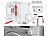 Luminea Home Control 2er-Set Smarte Schalter-Aufsätze für Kippschalter & Taster, mit App Luminea Home Control App-gesteuerte Schalt-Aufsätze für Kippschalter & Taster