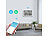 Luminea Home Control 2er-Set 3in1-WLAN-Sensoren: Temperatur, Luftfeuchtigkeit & Helligkeit Luminea Home Control 3in1-WLAN-Thermo- und Hygrometer mit Helligkeit-Sensor und App
