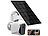 revolt 2K-IP-Kamera mit Universal-Solarpanel für Akku-IP-Kameras, 3W, IP65 revolt