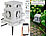 Royal Gardineer 4-fach-WLAN-Garten-Steckd., App, Sprachbef., 16 A, 3.680 W, IP44  4er- Royal Gardineer WLAN-Gartensteckdosen in Stein-Optik