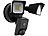 VisorTech 2er-Set 2K-Kamera, 2 LED-Strahler, 2.400lm, Sirene, WLAN, App VisorTech