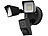 VisorTech 2K-Kamera mit 2 LED-Strahlern, 2.400lm, Sirene, Nachtsicht, WLAN, App VisorTech 2K-IP-Überwachungskameras mit LED-Flutlicht und App