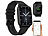 newgen medicals ELESION-kompatible Fitness-Smartwatch, Versandrückläufer newgen medicals Fitness-Smartwatches, ELESION-kompatibel, Bluetooth & App