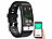 newgen medicals Fitness-Armband mit EKG-, Herzfrequenz- & SpO2-Anzeige, IP67 newgen medicals Fitness-Armband mit Blutdruck- und Herzfrequenz-Anzeigen, Bluetooth