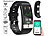 newgen medicals Fitness-Armband mit EKG-, Herzfrequenz- & SpO2-Anzeige, IP67 newgen medicals