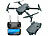 Simulus Faltbare WLAN-Drohne mit Brushless-Motor, Versandrückläufer Simulus