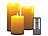 Britesta 6er-Set flackernde LED-Kerzen, dimmbar, 3 Größen, Fernbedienung, IP44 Britesta LED-Kerzen mit Timer und Fernbedienung