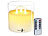Lunartec LED-Echtwachs-Kerze im Windglas, 3 bewegliche Flammen, Fernbedienung Lunartec