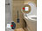 BadeStern 4er-Set WC-Silikonbürsten mit atmungsaktivem Bürstenhalter, schwarz BadeStern WC-Garnituren zur Wand- & Bodenmontage