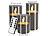 Britesta 6er-Set LED-Echtwachskerzen in grauen Acrylgläsern, 3 Größen Britesta 