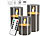 Britesta 3er-Set LED-Echtwachskerzen in grauen Acrylgläsern, 3 Größen Britesta LED-Echtwachskerze mit Fernbedienungen und Timern
