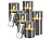 Britesta 6er-Set LED-Echtwachskerzen in grauen Acrylgläsern, 3 Größen Britesta 