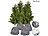 Royal Gardineer 4er-Set Thermo-Topfschutz für Pflanzen, 50x45 cm, Drainage, anthrazit Royal Gardineer Thermo-Topfschutze für Kübelpflanzen