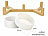 Sweetypet 2er-Set Doppel-Futter- & Trinknapf, Keramik, Bambus-Ständer, je 400 ml Sweetypet Doppel-Futternäpfe mit Ständer