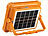 Luminea 2er-Set High-Power-LED-Strahler, Akku, Solar, 2400 lm, dimmbar, CCT Luminea Akku-Baustrahler mit Solarmodul