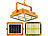 Luminea High-Power-LED-Strahler, Akku, Solar, 2400 lm, dimmbar, CCT, Powerbank Luminea Akku-Baustrahler mit Solarmodul
