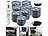 Rosenstein & Söhne 40er-Set Lebensmittel-Boxen mit 3 Fächern und Deckeln, 900 ml, rund Rosenstein & Söhne Lunchbox-Sets