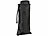 PEARL Mini-Taschenschirm mit Aluminium-Gestänge und UV-Schutz 50, schwarz PEARL Mini-Regenschirme