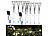 Lunartec 2x 4er-Set Solar-Glühwürmchen-Gartenlichter, 64 LEDs, 8 Modi, 65 cm Lunartec Solar-Glühwürmchen-Gartenlichter mit Fernbedienung, Timer und Akku, warmweiß