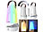 Lunartec 2er-Set 2in1-Steckdosen-Nachtlichte mit PIR-Sensor & Akku-Tischleuchte Lunartec 2in1-Steckdosen-Nachtlichter mit PIR-Sensor & RGBW-Akku-Tischleuchte
