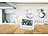 PEARL Digitaler Küchentimer mit Ton-, LED- und Vibrationsalarm und Uhrzeit PEARL