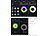Lunartec Smarte Solar-Laterne aus Metall mit RGB-CCT-LEDs, App, 2er-Set Lunartec Solar-Laternen (RGB-CCT) mit Dämmerungssensor, BT, App