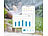 Luminea Home Control BodenFeuchtigkeits&Temperatursensor,ZigbeeGateway,2x Bewässerungscomp. Luminea Home Control ZigBee-Boden-Temperatur- und Feuchtigkeits-Sensoren mit App