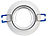 Luminea 6er-Set Alu-Einbaustrahler-Rahmen, weiß, inklusive LED-Spots Luminea LED-Spots GU10 (tageslichtweiß)