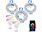 Luminea 3er-Set Alu-Einbaustrahler-Rahmen mit WLAN-LED-Spots, 350 lm, App Luminea WLAN-LED-Lampen GU10 RGBW
