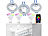 Luminea 3er-Set Alu-Einbaustrahler-Rahmen mit WLAN-LED-Spots, 350 lm, App Luminea WLAN-LED-Lampen GU10 RGBW