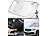 Lescars 2er-Set wärmeisolierende Sonnenschutze für die Autoscheibe, 125x65 cm Lescars Sonnenschutz für Frontscheibe