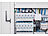 Luminea Home Control 3-Phasen-WLAN-Stromzähler inkl. 2 WLAN-Unterputz-Steckdosen Luminea Home Control 3-Phasen-WLAN-Stromzähler und Echtzeit-Energiemonitore