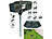 Exbuster Duo-Ultraschall-Solar-Tierschreck, Blitzlicht, Bewegungssensor, 100 m² Exbuster Ultraschall-Solar-Tierschrecke mit Bewegungsmelder mit Blinklicht