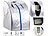 newgen medicals Portable Infrarot-Sauna mit Fußheizung, 4 Carbon-Heizern, Sitz, 1050 W newgen medicals Infrarot Falt-Saunen
