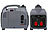 revolt Tragbarer Benzin-Inverter-Generator, 2.000 W, 2x 230 V, 2x USB, 4 l revolt Benzin-Inverter-Generatoren mit 230-V- & USB-Anschluss, 12-V-Anschluss für Batterie