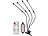 Lunartec 4-flammige Vollspektrum-LED-Pflanzenlampe, 360°-Schwanenhals, USB Lunartec