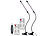 Lunartec 2er-Set LED-Pflanzenlampen, rot & blau, 360°-Schwanenhals, USB Lunartec
