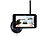 Lescars Solar-Funk-Front- und Rückfahrkamera mit Full HD und 5" Monitor Lescars