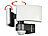 Lunartec 2er-Set Duo-LED-Außenwandstrahler, Bewegungssensor, 3.200lm, 40W, IP65 Lunartec LED-Außenstrahler mit Bewegungs- und Dämmerungssensoren