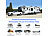 Lescars 2in1-Solar-Funk-Rückfahrkamera-& Überwachungs-Set & Erweiterungskamera Lescars