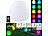 Luminea Home Control WLAN-Akku-Leuchtkugel mit RGBW-LEDs und App, 576 lm, IP54, Ø 30 cm Luminea Home Control WLAN-Akku-Leuchtkugeln RGBW