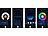 Luminea Home Control WLAN-Akku-Leuchtkugel mit RGBW-LEDs und App, 576 lm, IP54, Ø 40 cm Luminea Home Control WLAN-Akku-Leuchtkugeln RGBW