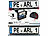 Lescars Funk-HD-Rückfahrkamera in Nummernschildhalter, Versandrückläufer Lescars Funk-Rückfahrkameras mit Monitoren