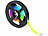 Luminea Home Control 2er-Set USB-RGB-IC-LED-Streifen, Bluetooth, App, Fernbedienung, 2 m Luminea Home Control USB-RGB-IC-LED-Streifen mit Bluetooth, App & Fernbedienung