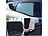 Lescars 2er-Set Universal-Auto-Sonnenschutz, mit Magnet-Fixierung & UV-Schutz Lescars 