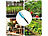 Luminea Home Control 2x Pflanzen-Bodenfeuchtigkeits- & Temperatursensor + WLAN-Gateway, App Luminea Home Control